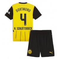 Echipament fotbal Borussia Dortmund Nico Schlotterbeck #4 Tricou Acasa 2024-25 pentru copii maneca scurta (+ Pantaloni scurti)